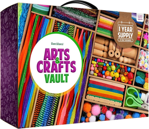 Dan&Darci Arts & Crafts Vault — All-in-One Supply Kit for Kids Ages 4-12