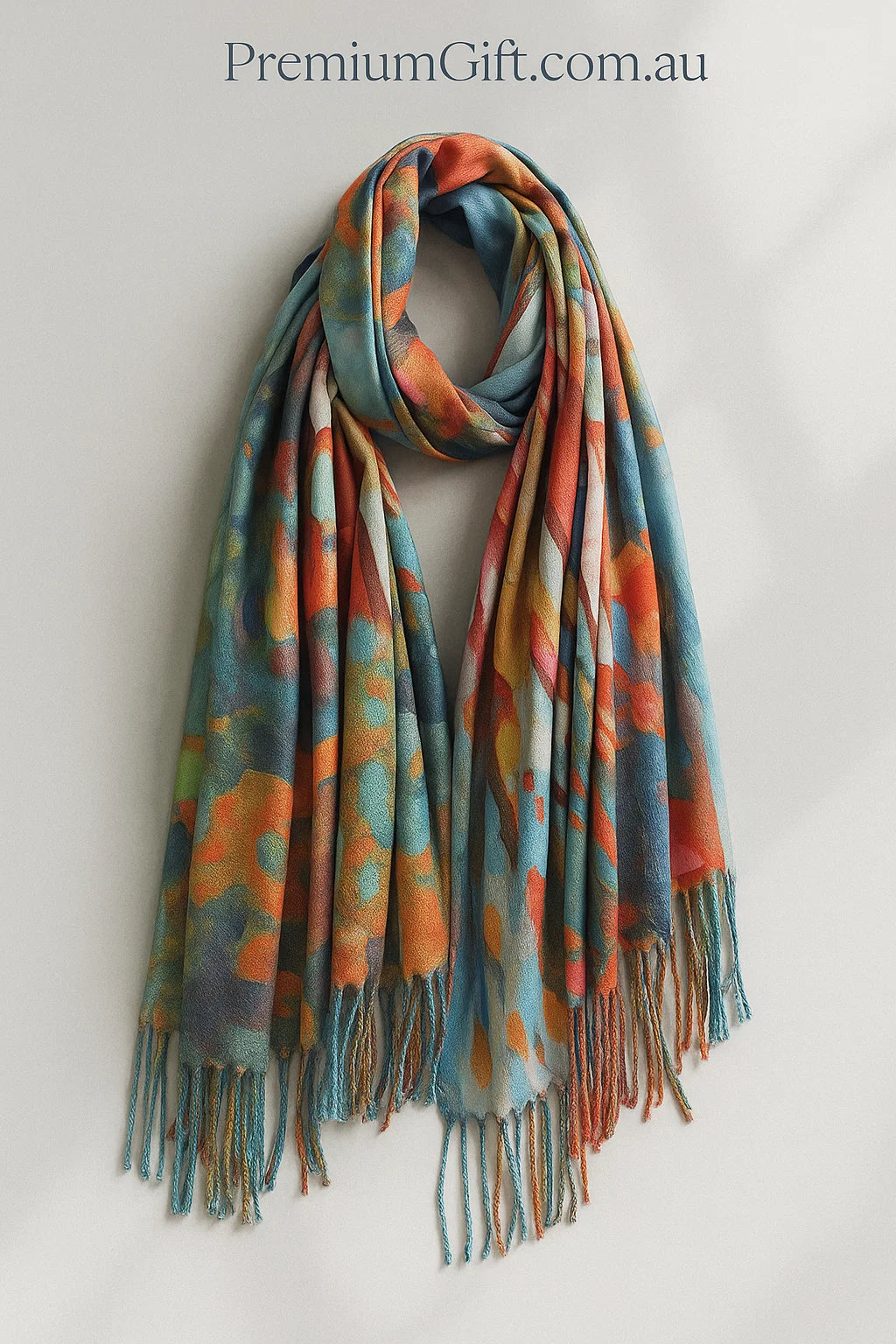 Luxury Cashmere-Feel Scarf – Artistic Winter Shawl Wrap for Women