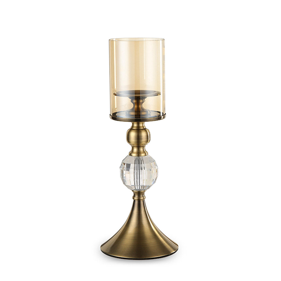 cm Glass Candle Holder Candle Stand Glass/Metal 1