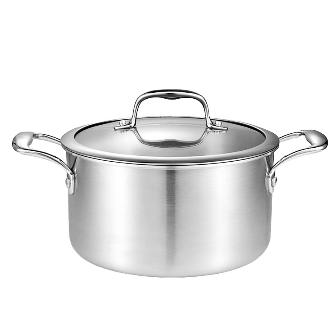 24cm Stainless Steel Soup Pot Stock Cooking Stockpot Heavy Duty Thick Bo… image 1