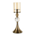 43cm Glass Candle Holder Candle Stand Glass/Metal image 1
