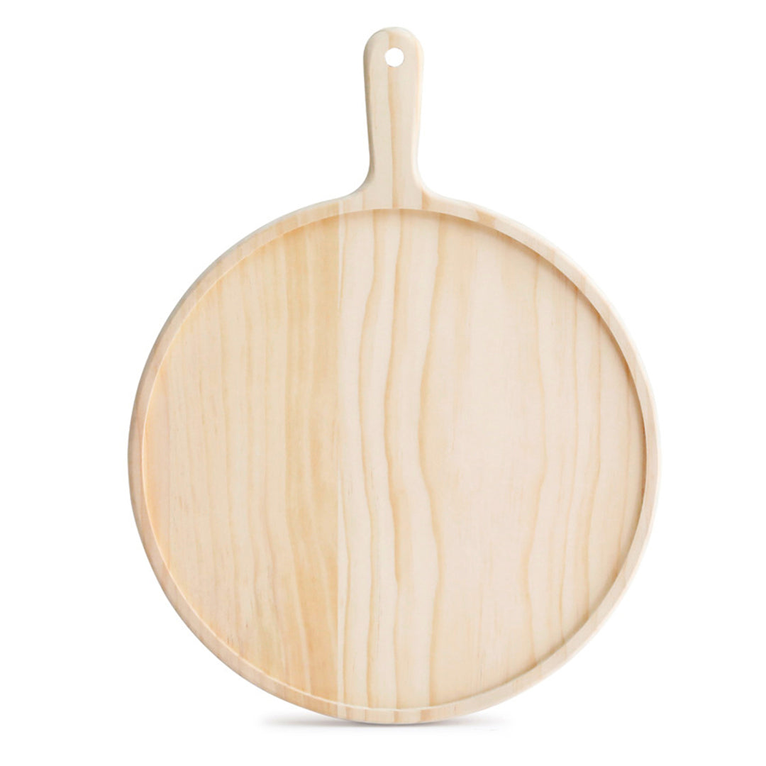 inch Round Premium Wooden Pine Food Serving Tray Charcuterie Board… 1