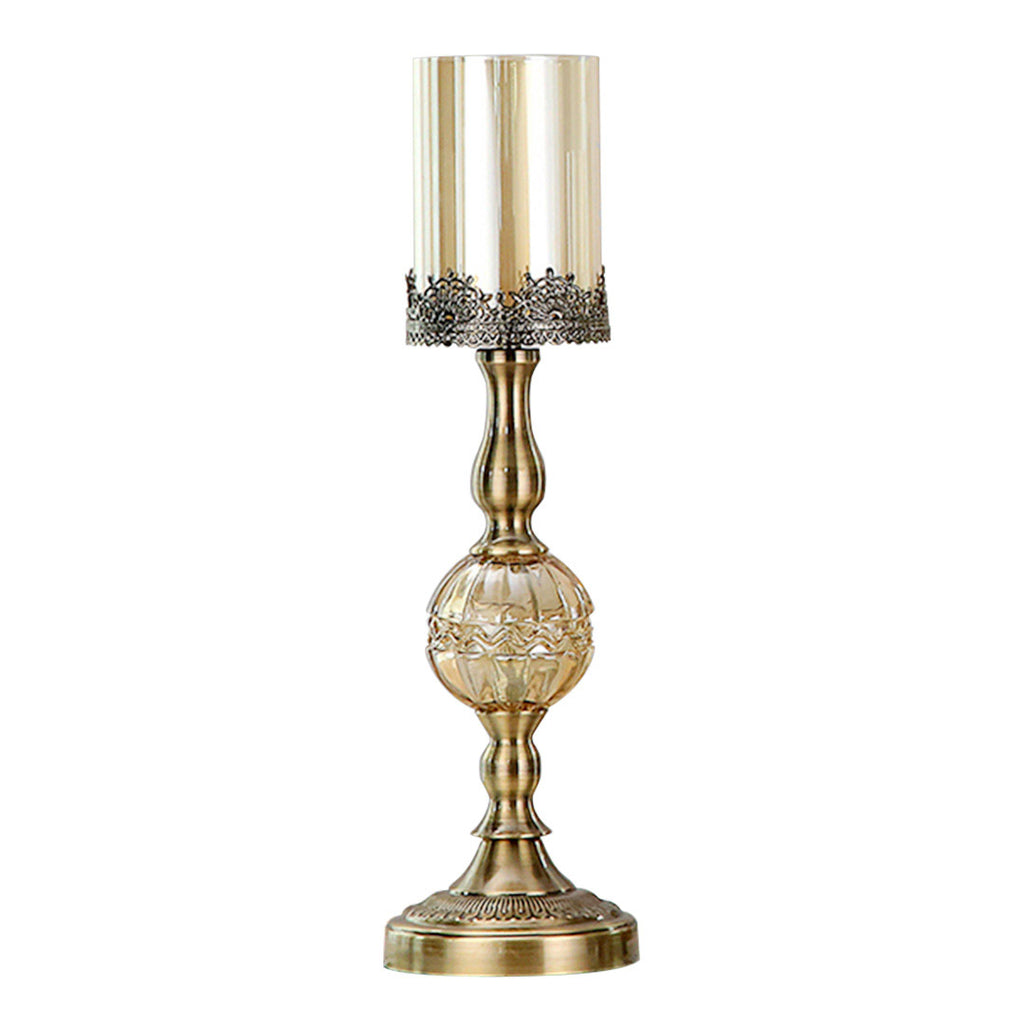 47cm Glass Candle Holder Candle Stand Glass/Metal image 1