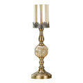 47cm Glass Candle Holder Candle Stand Glass/Metal image 1