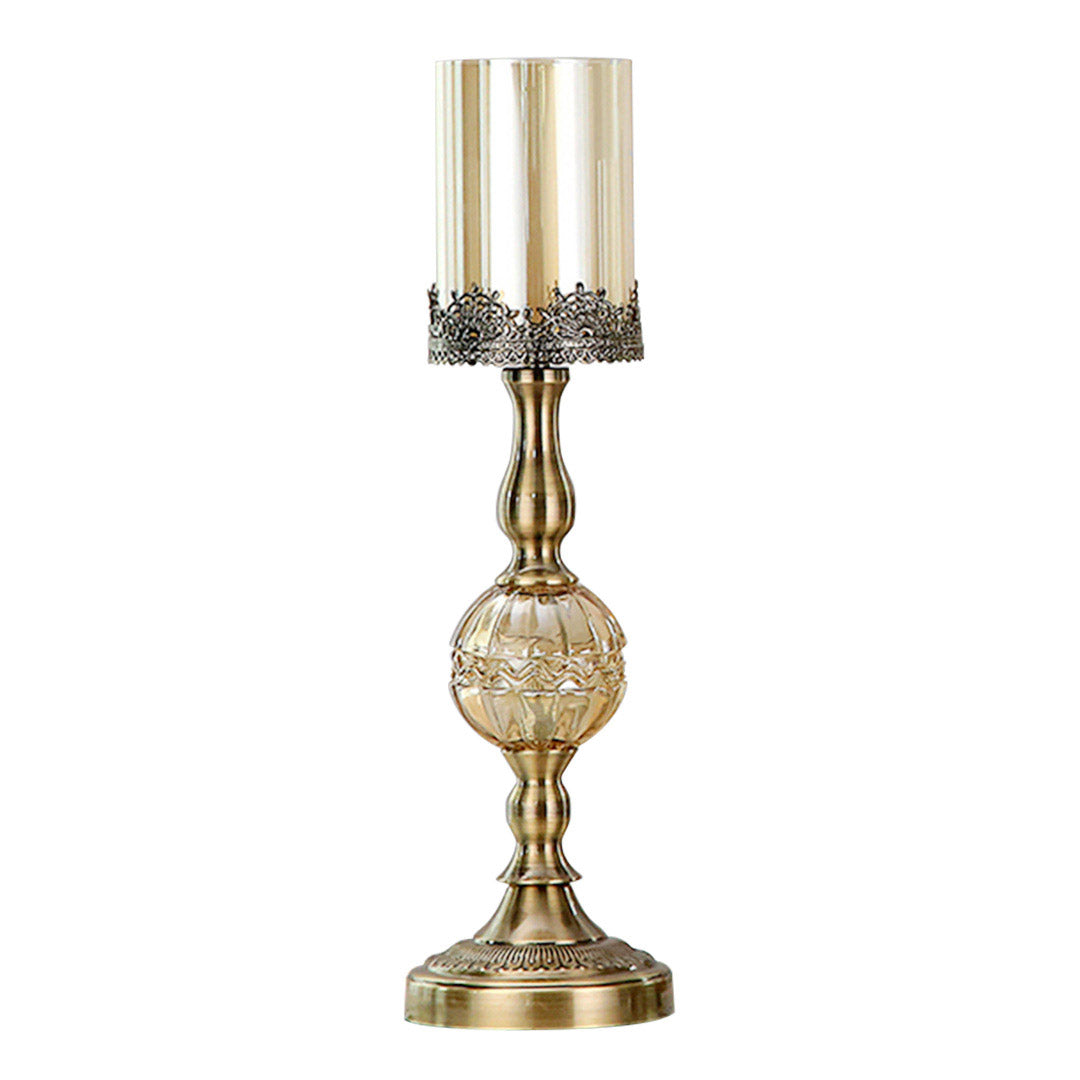 47cm Glass Candle Holder Candle Stand Glass/Metal image 1