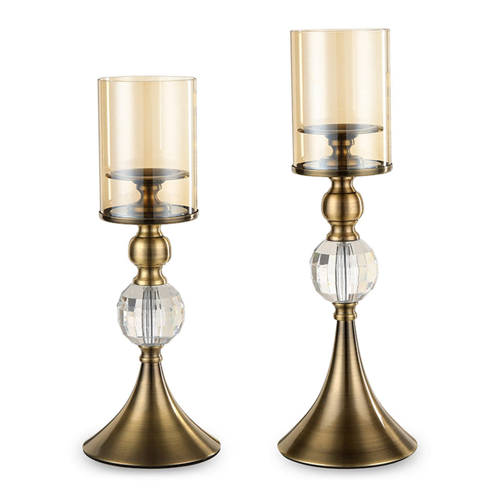 cm 38cm Glass Candle Holder Candle Stand Glass/Metal 1