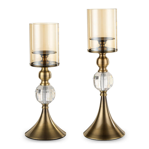 cm 38cm Glass Candle Holder Candle Stand Glass/Metal 1