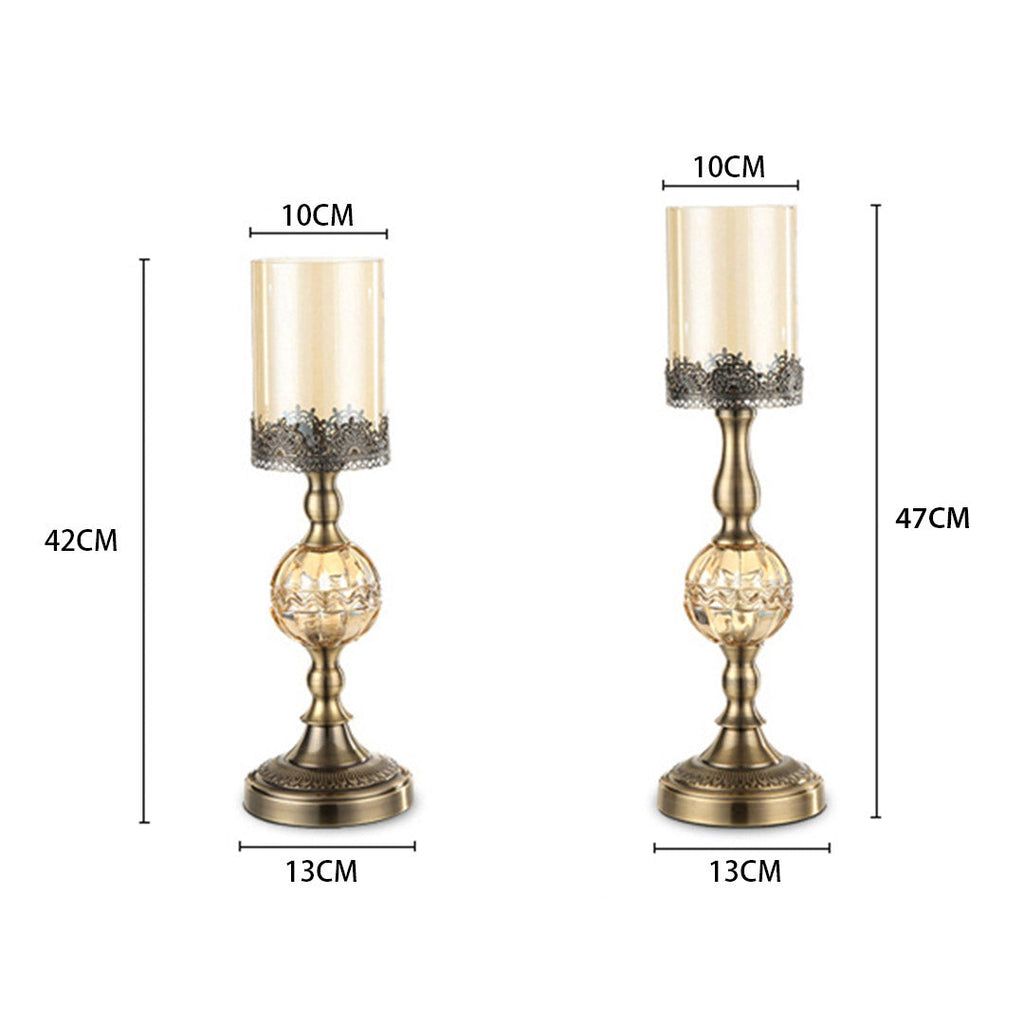 cm 47cm Glass Candle Holder Candle Stand Glass/Metal 2