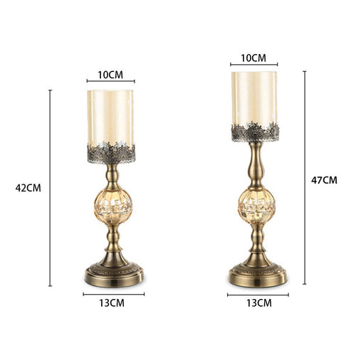 cm 47cm Glass Candle Holder Candle Stand Glass/Metal 2