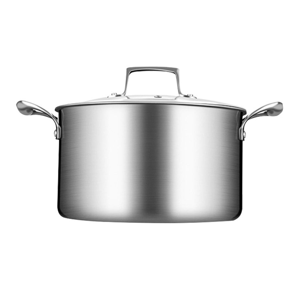 22cm Stainless Steel Soup Pot Stock Cooking Stockpot Heavy Duty Thick Bo… image 3