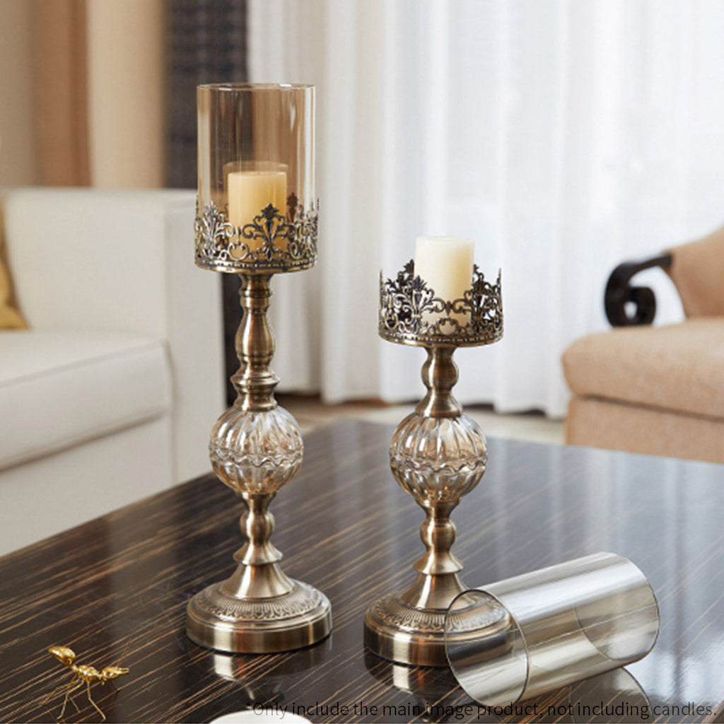 cm 47cm Glass Candle Holder Candle Stand Glass/Metal 4