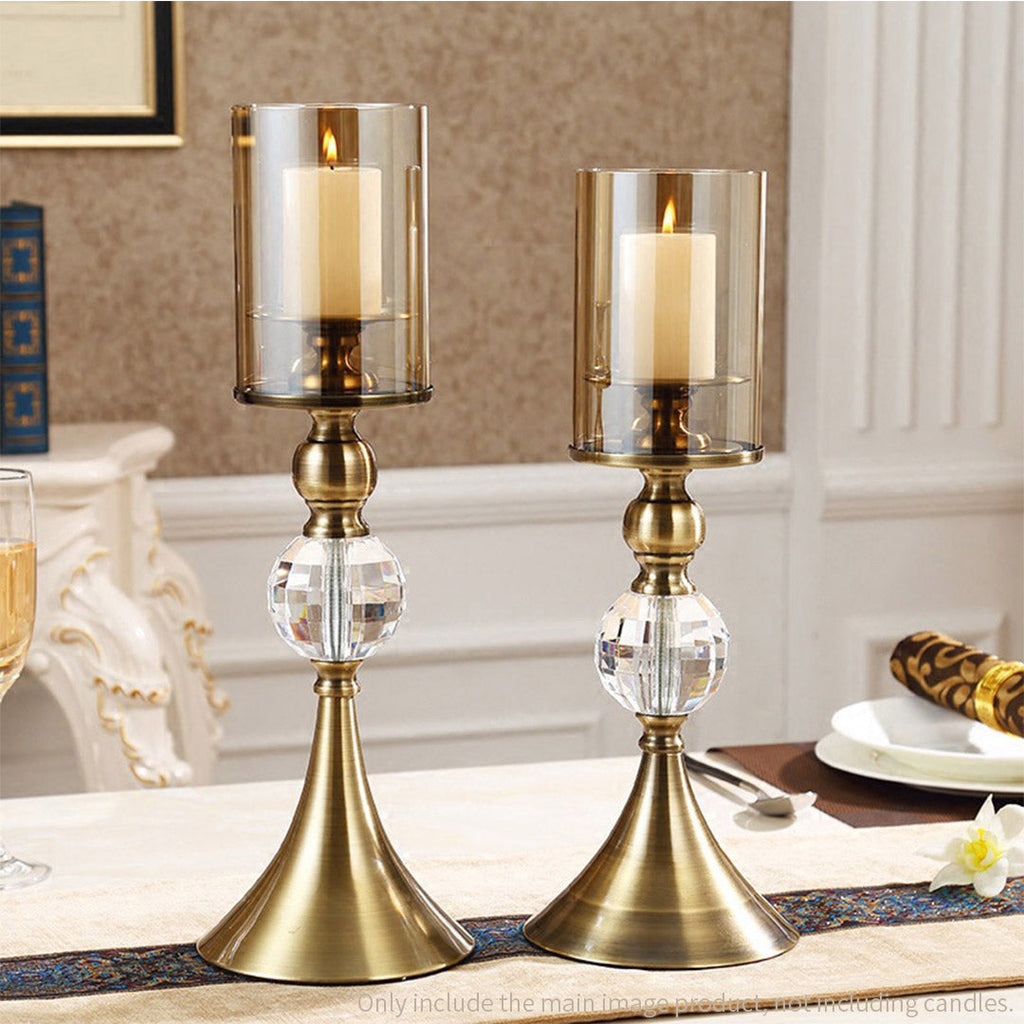 cm 38cm Glass Candle Holder Candle Stand Glass/Metal 5