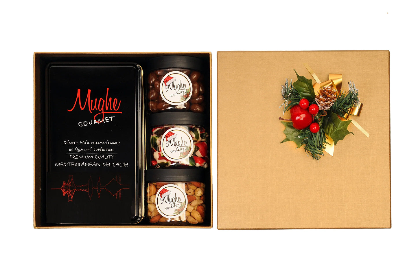 Mughe Gourmet Christmas Gift Box – Luxury Turkish Sweets & Nuts Hamper