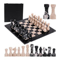 Marble Chess Set 38cm – Black Zebra & Verona