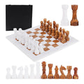 Marble Chess Set 38cm – Red & White