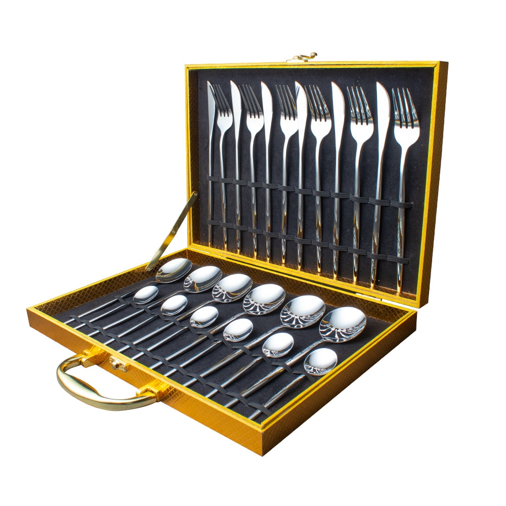 24-Piece Dinnerware Set — Complete Dining Service