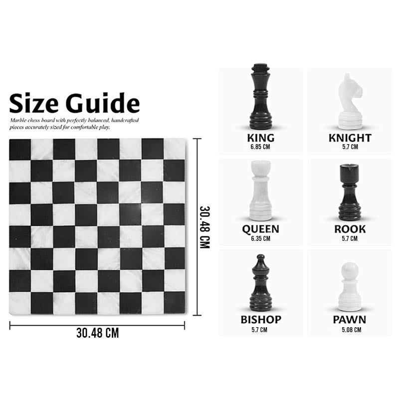 Marble Chess Set 30cm Borderless Chess Set