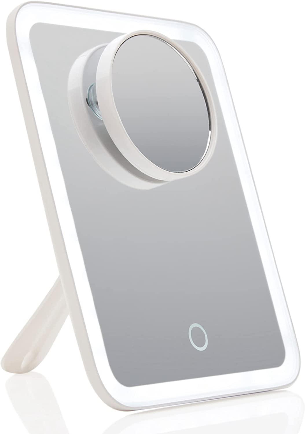 Fancii Portable LED Makeup Mirror with 3 Adjustable Light Settings