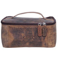 KomalC Genuine Unisex Vanity Leather Dopp Kit