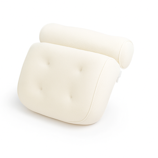 Luxury 2-Panel Bath Pillow – Soft Air Mesh Spa Cushion for Neck, Head & Back Support