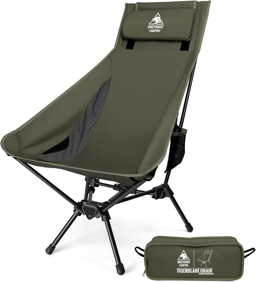OneTigris Tigerblade High Back Camping Chair with Comfortabl