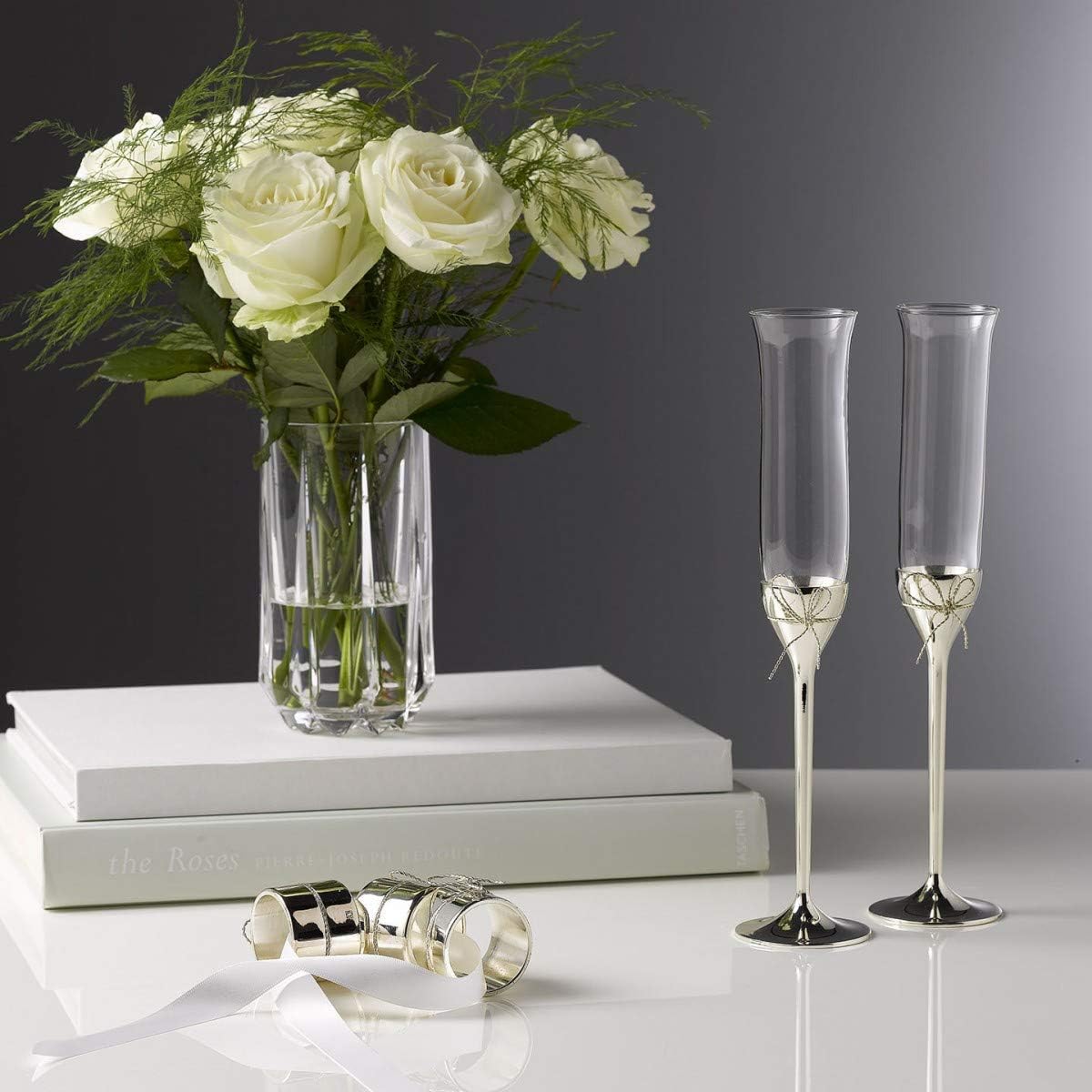 Wedgwood Vera Wang Love Knots Toasting Flute Pair