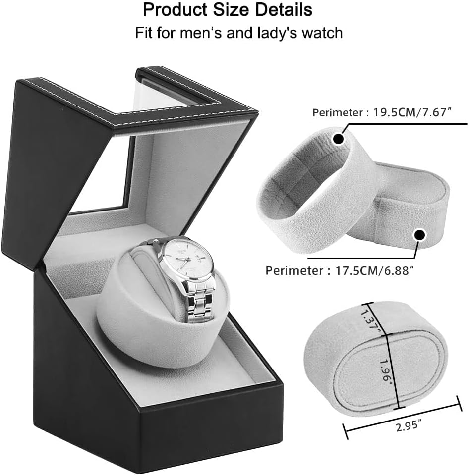 Rotare™ Heritage Single Watch Winder — Japanese Quiet Motor, Wood Shell