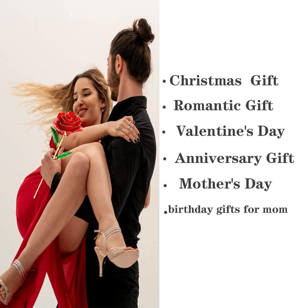 LOVLO Gold Dipped Rose 24k Red Gold Plated Rose