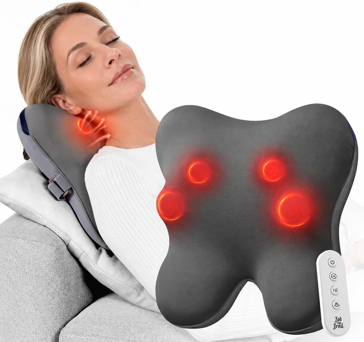 BOB AND BRAD Shiatsu Neck and Back Massager with Heat and Re