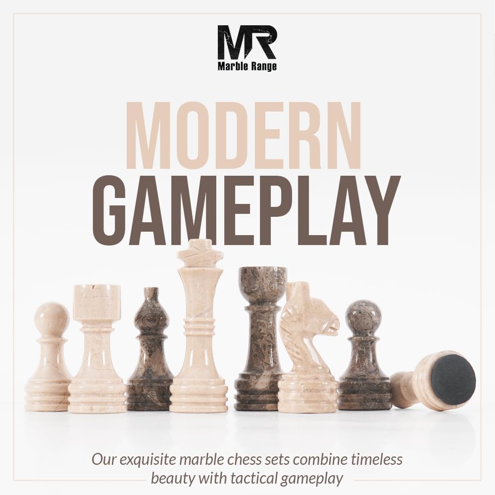 Marble Range Marble Chess Set for Adults 15" Strategic Board
