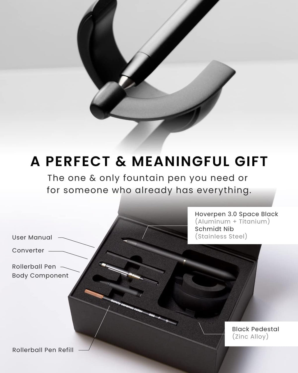 novium Hoverpen Future - Luxury Fountain & Rollerball Pen Al