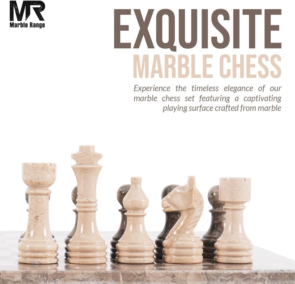 Marble Range Marble Chess Set for Adults 15" Strategic Board