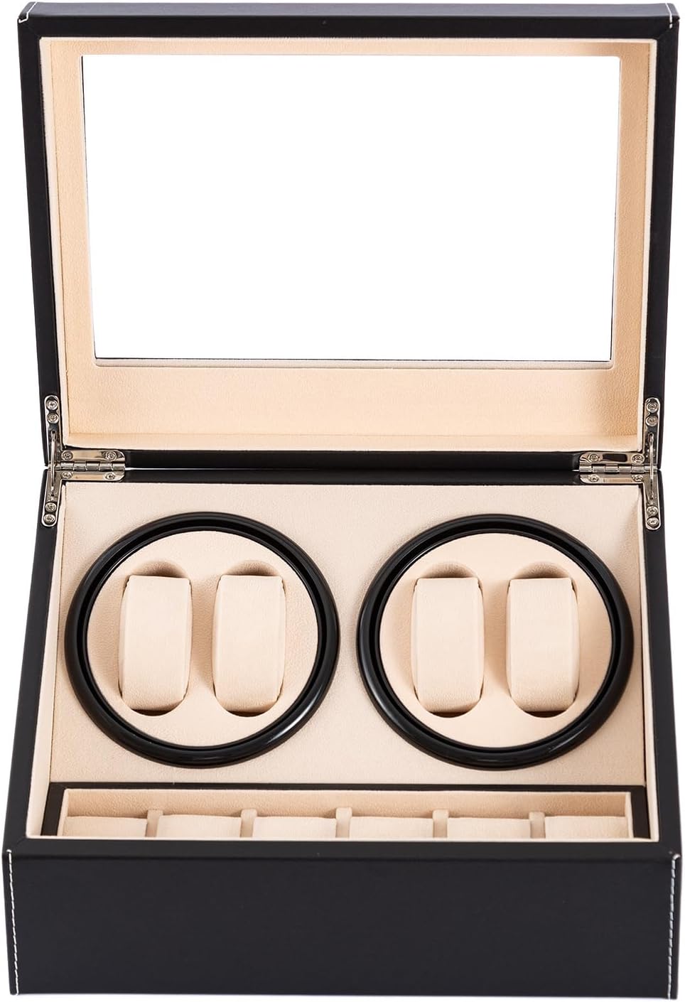 Valcourt™ Automatic Watch Winder Box — 4 Winders + 6 Storage, Japanese Motor