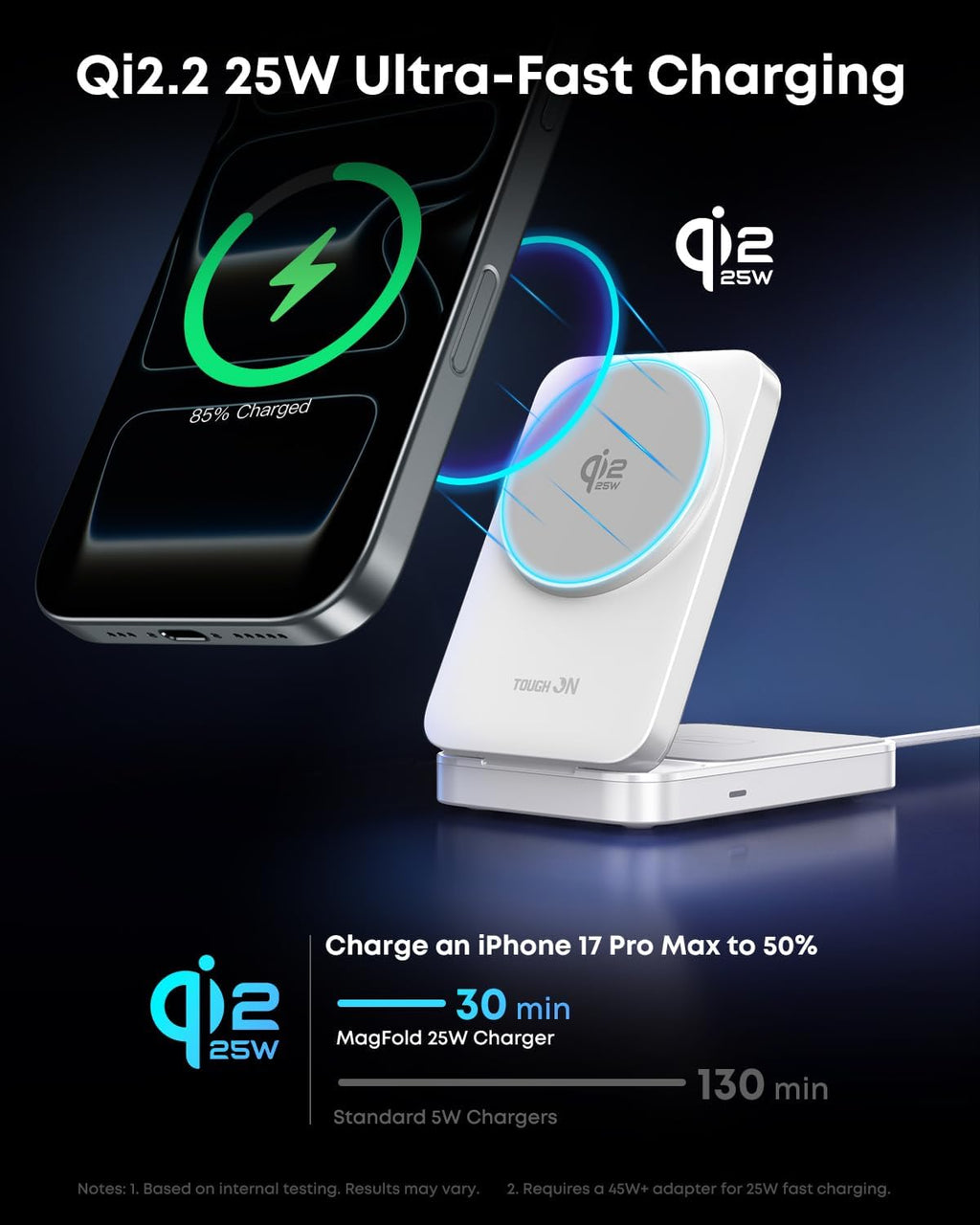 TOUGH ON MagFold 3 in 1 25W Wireless Charger
