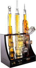 3 Gun Whiskey Decanters Set & Rifle 1000ml - The Wine Savant