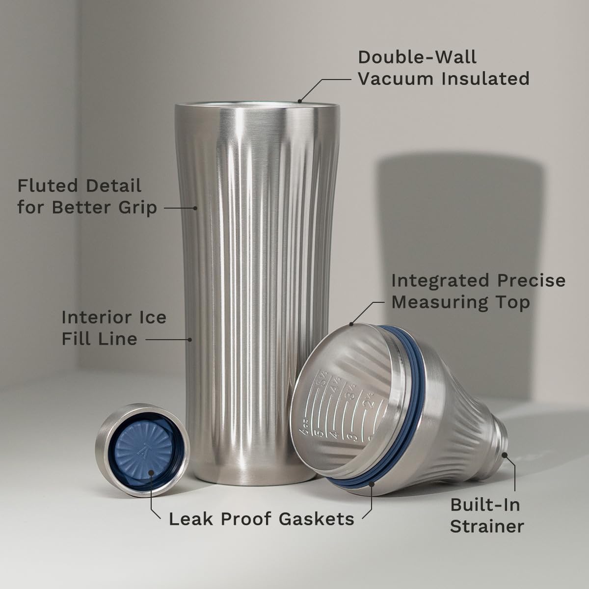 Elevated Craft Diamond Edition Hybrid Cocktail Shaker Set - 