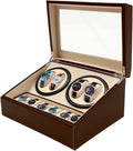 Valcourt™ Automatic Watch Winder Box — 4 Winders + 6 Storage, Japanese Motor