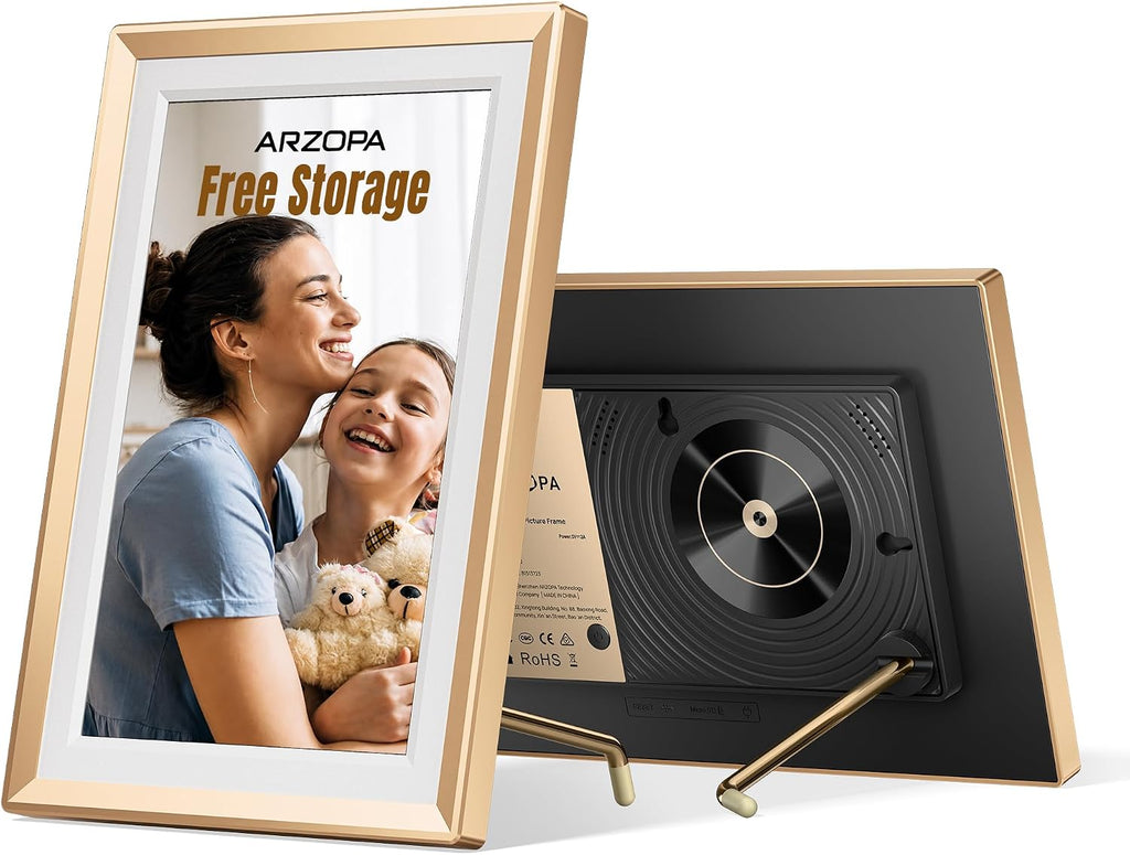 ARZOPA WiFi Digital Picture Frame 10.1" HD IPS Touch Screen 