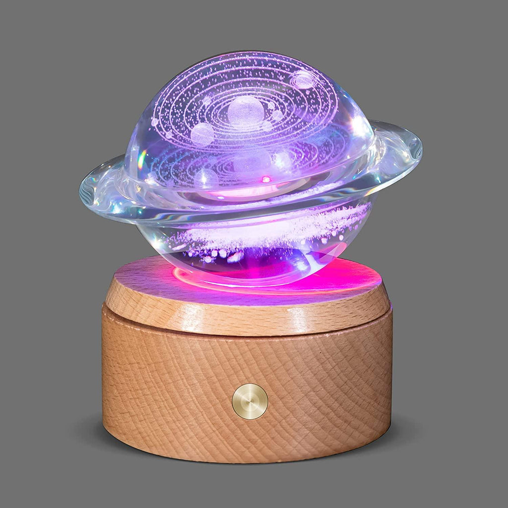 hochance 3D Rose Crysatl with LED Display Base