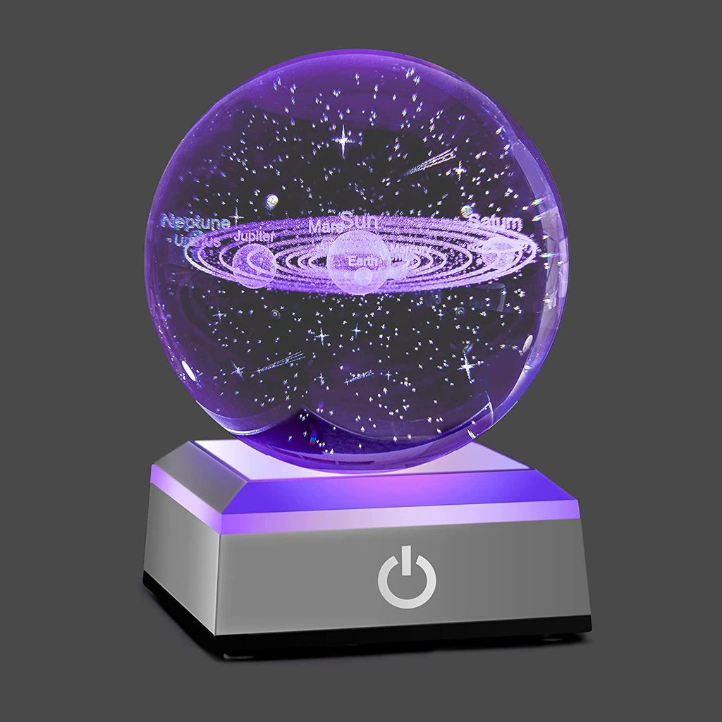 hochance 3D Rose Crysatl with LED Display Base