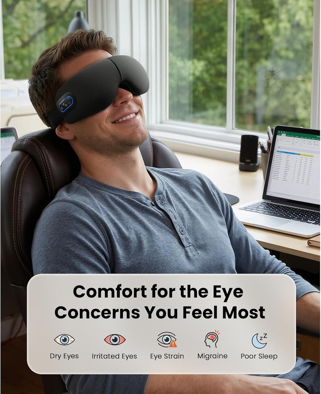 BOB AND BRAD EYEFLOW Eye Massager with Chip Cooling and Heat