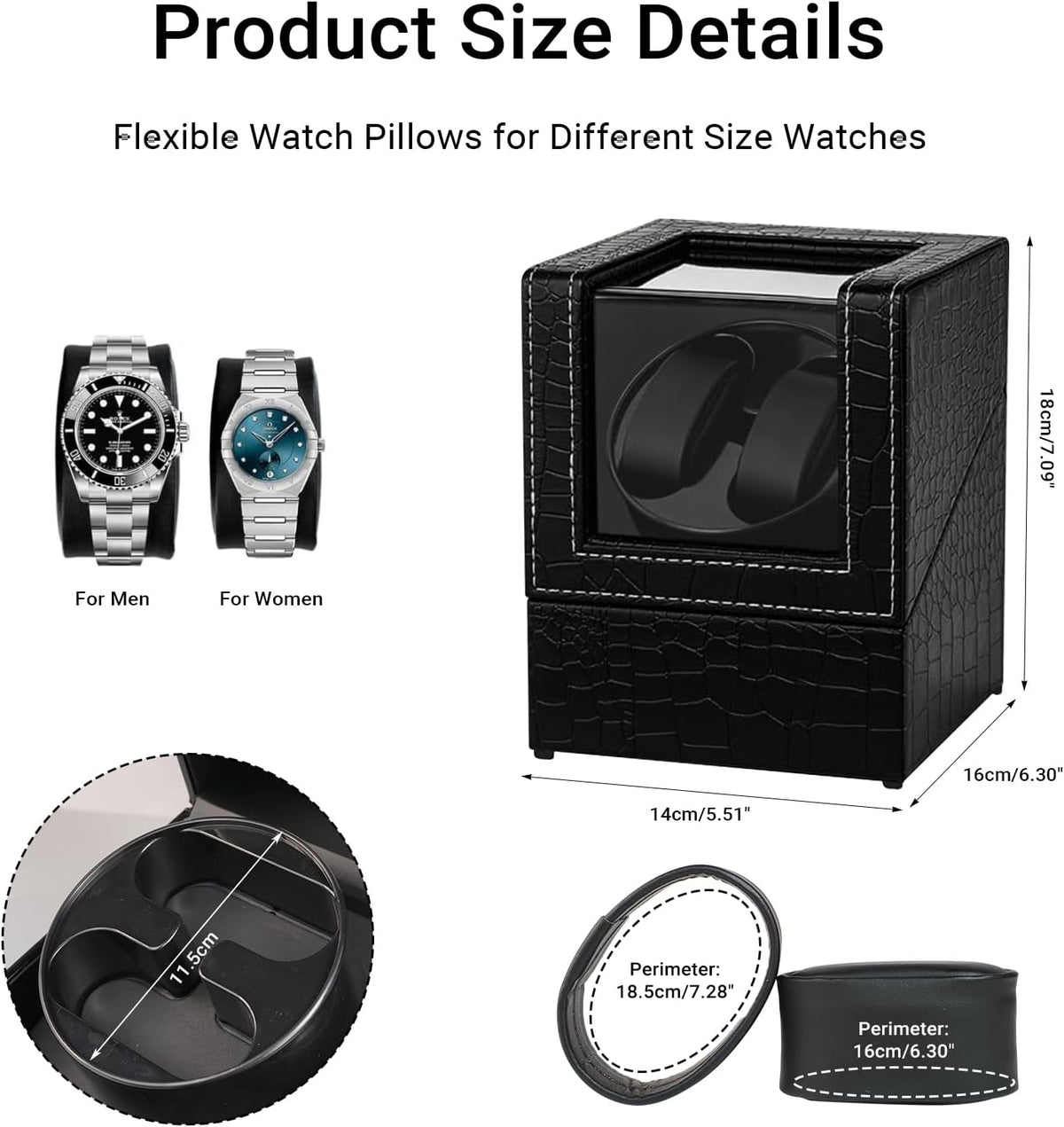 LIAN Double Watch Winders for Automatic Watches Storage Case