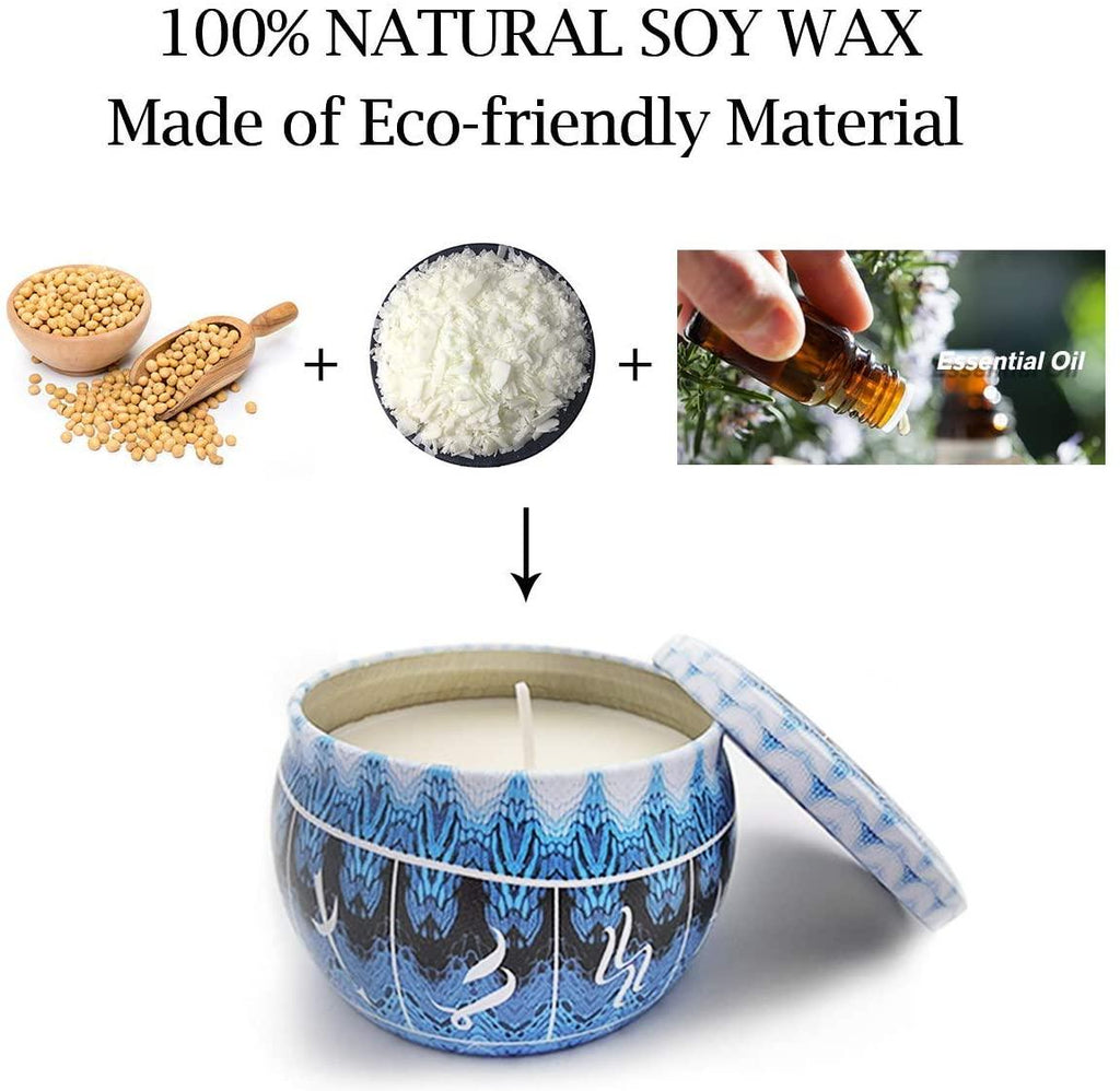 Scented Candles Bisenghy 4.4 Oz 100% Natural Soy Wax Scented Candle