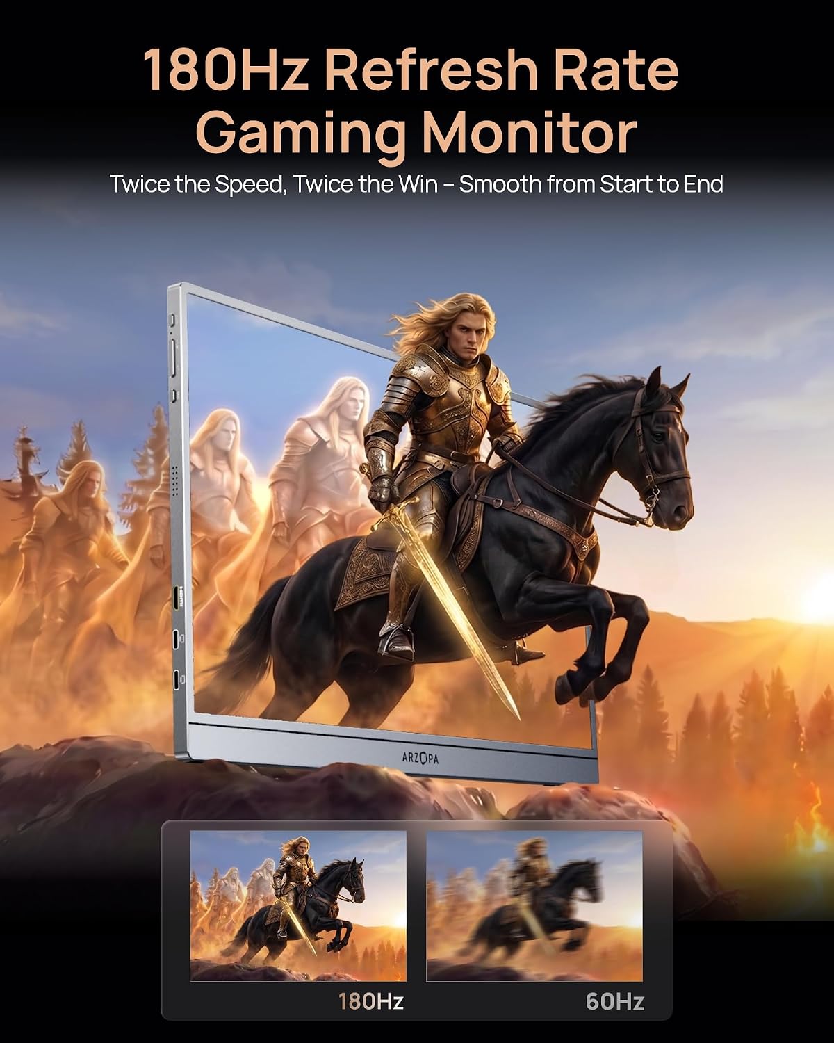 ARZOPA 16.1'' 180Hz 2.5K Portable Monitor