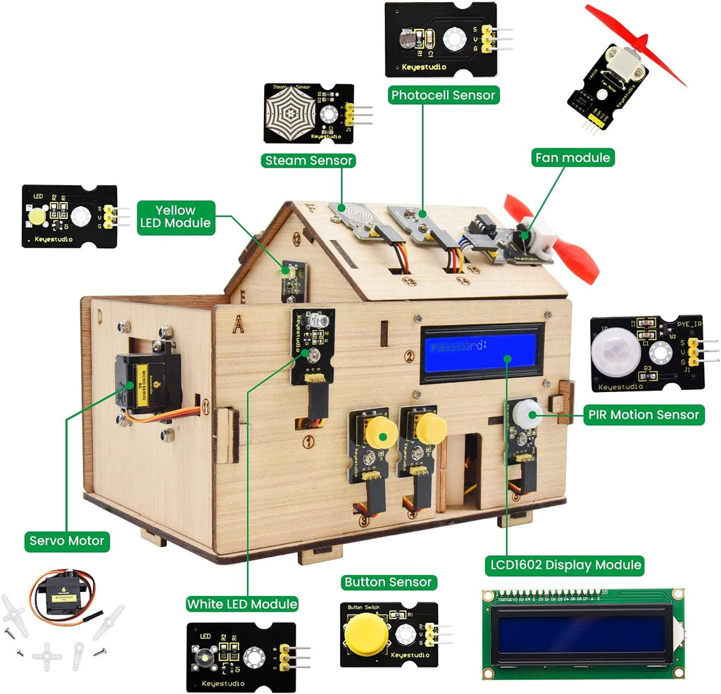 KEYESTUDIO Smart Home Starter Kit for Arduino for Uno R3