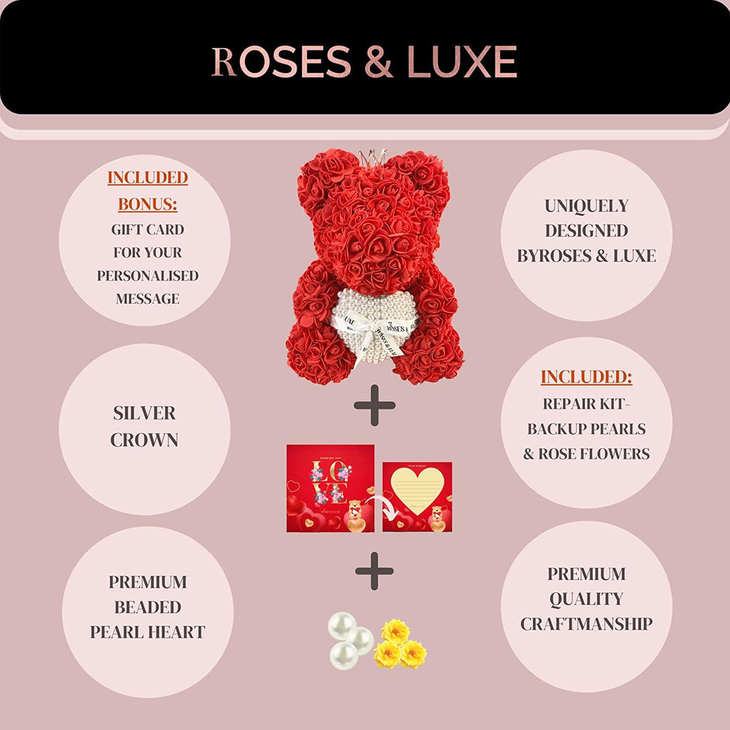 Luxury Rose Bear for Bridal shower