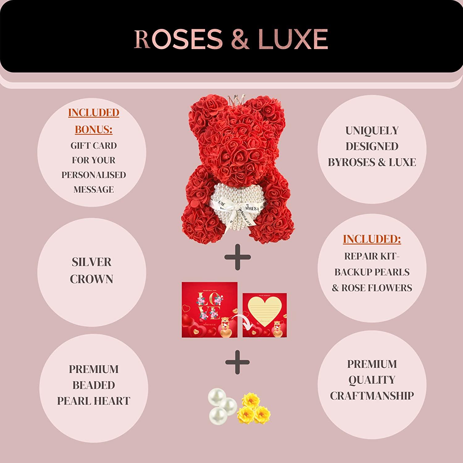 Luxury Rose Bear for Bridal shower