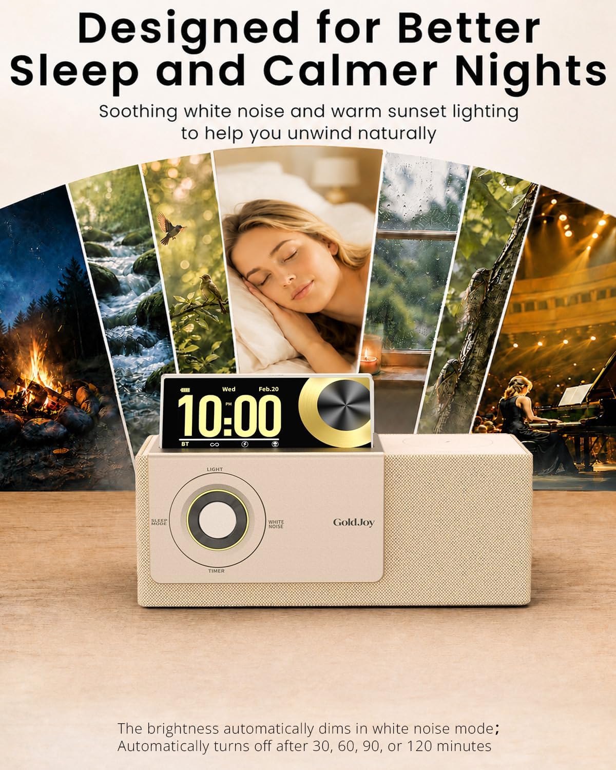 Wireless Bluetooth Speaker with Sunset Light