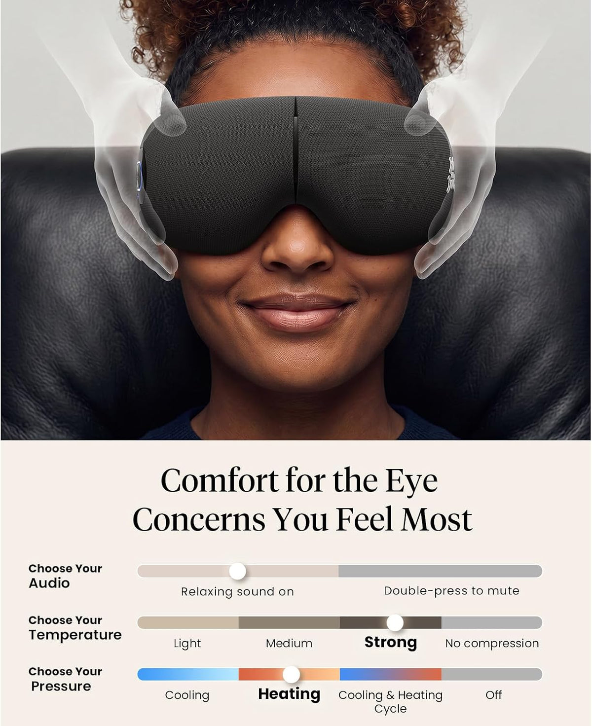 BOB AND BRAD EYEFLOW Eye Massager with Chip Cooling and Heat