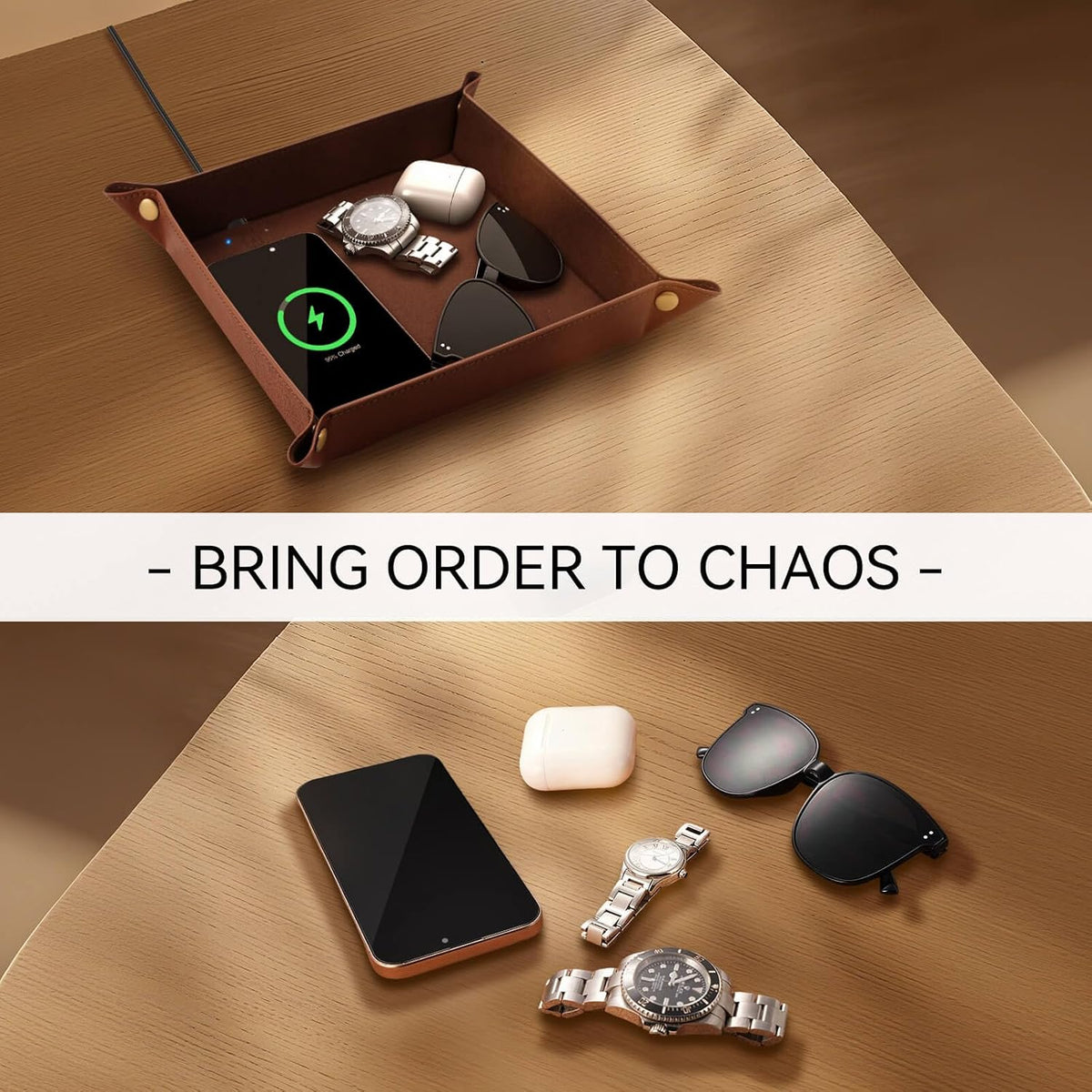 Norwood™ 15W Wireless Charging Valet Tray — Foldable